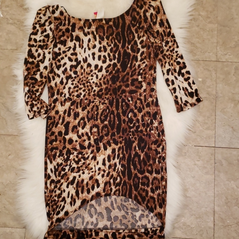 Plus Leopard bodycon dress